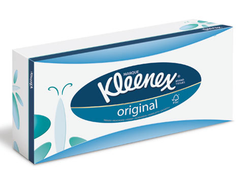 KLEENEX® Kosmetiktücher, weiß, 3-lagig, 12 Boxen à 72 Tücher