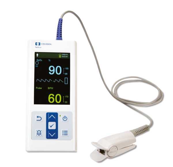 Pulsoximeter Nellcor™ SpO2 PM10N, mit Durasensor DS 100 für Erwachsene