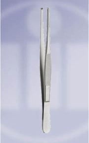 Pinzette, chirurgisch, 14,5 cm 1x2Z mittelbreit