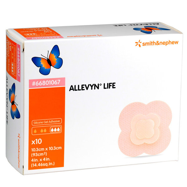 ALLEVYN™ Life, 12,9 x 12,9 cm Wundauflage 10,2 x 10,2 cm, 10 Stück