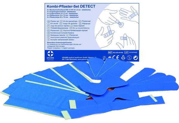 Actiomedic® Kombi-Pflasterset DETECT, 28-teilig, für DIN 13 157 und DIN 13 169