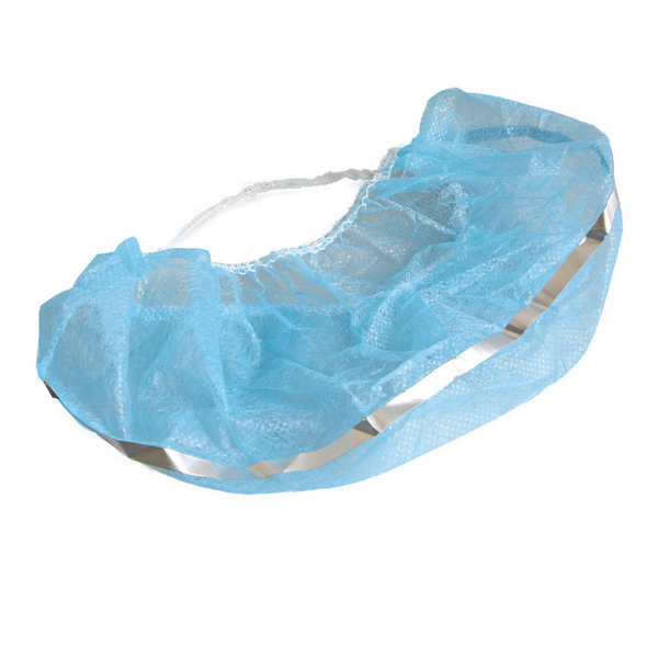 Bartschutz aus PP-Vlies, detektierbar, 40 x 20 cm, 10 x 100 Stück, blau