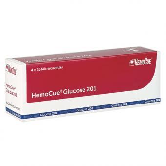 Hemocue Glucose 201 Mikroküvetten, einzeln eingepackt, 4 x 25 Teste
