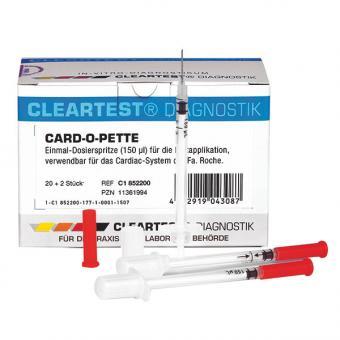 Cleartest Card-O-Pette Dosierspritze 150 µl, 22 Stück
