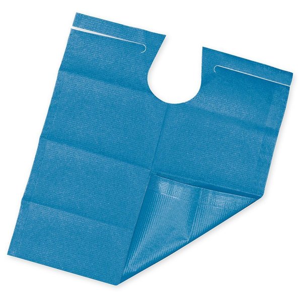 Patientenumhänge Tissue/PE, 53 x 60 cm, magic blue (80 Stck.), 1 Rolle