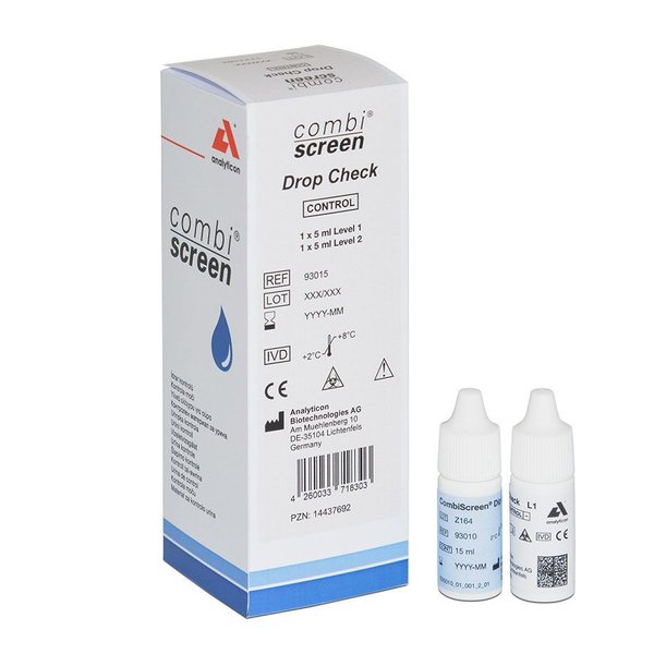 CombiScreen Drop Check Control (2 x 5 ml, Level 1 + Level 2), 1 Packung